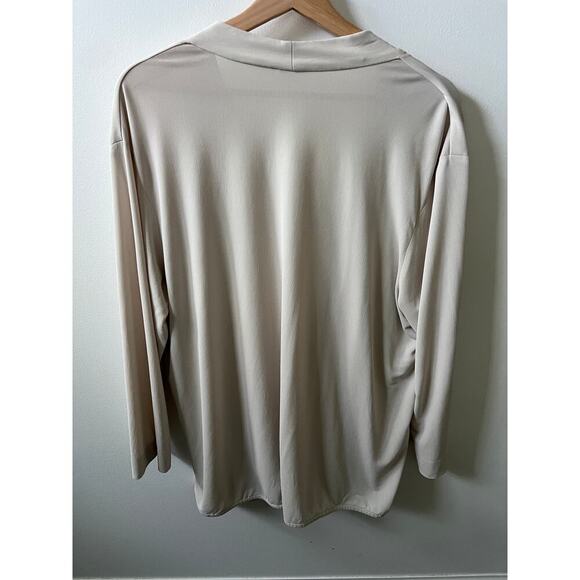 MM. Lafleur Deneuve faux wrap blouse women's size +2 - Picture 3 of 5